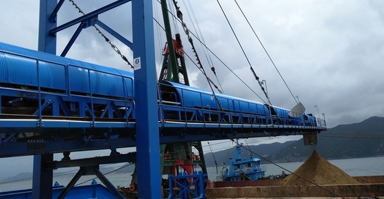 Băng tải đường dài Băng tải di động Quặng sắt Than xi măng Vành đai rộng