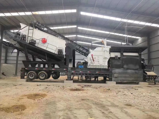 Máy nghiền di động 174,7Kw 150 TPH 190 TPH Màn hình máy nghiền đá di động