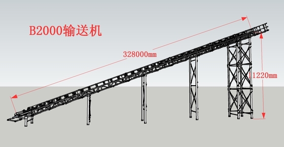 Băng tải chuyển quặng sắt 200Kw Chiều rộng 1200mm Vận chuyển khai thác Khả năng chịu nhiệt